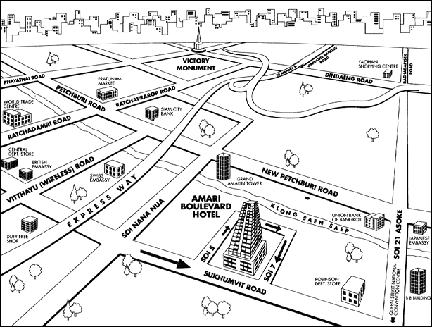 Amari Boulevard Hotel, Bangkok - Map