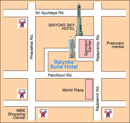 Baiyoke Suite Bangkok - Map