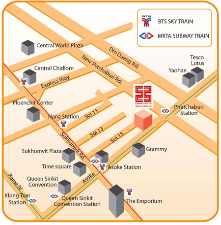 Bangkok Boutique Hotel - Location Map