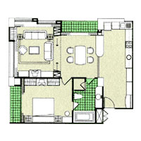 Centre Point Langsuan, Bangkok - One Bedroom (Type I)