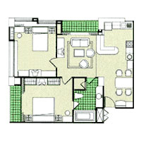 Centre Point Langsuan, Bangkok - Two Bedroom (Type F)