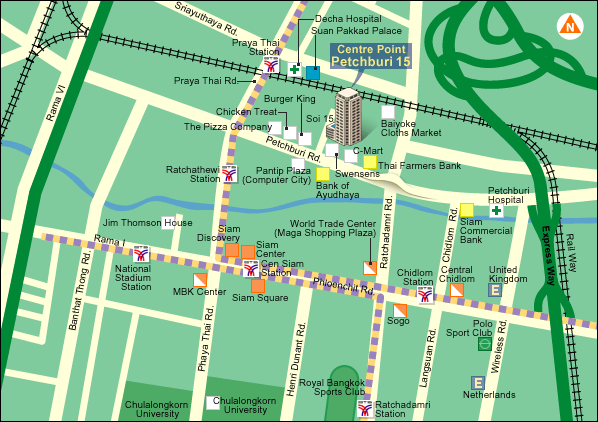 Centre Point Petchburi Soi 15 - Map