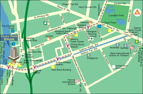 Centre Point Silom - Map