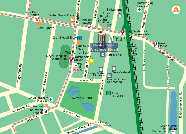 Centre Point Wireless Road, Bangkok - Map