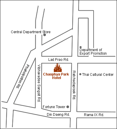 Chaophya Park Hotel Bangkok - Map