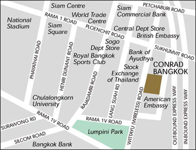 Conrad Bangkok - Map