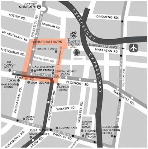 Map - Eastin Hotel Bangkok