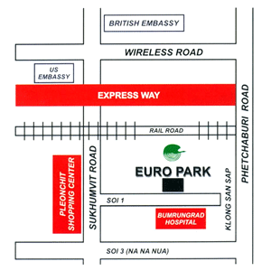Map - Euro Park Hotel, Bangkok