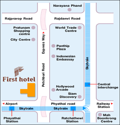 First Hotel Bangkok - Map