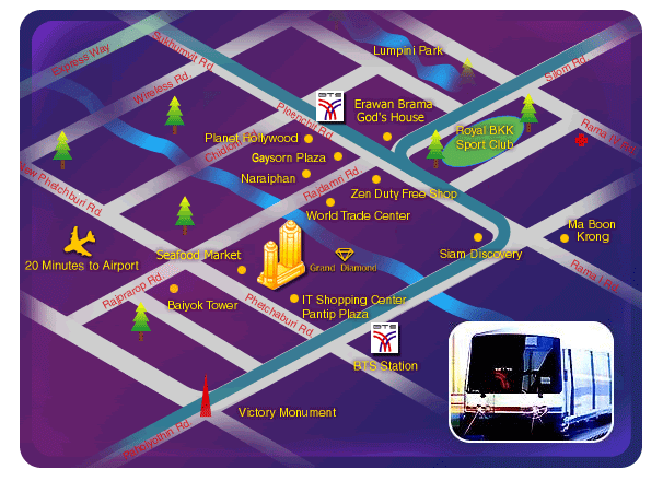 Grand Diamond Hotel - Map