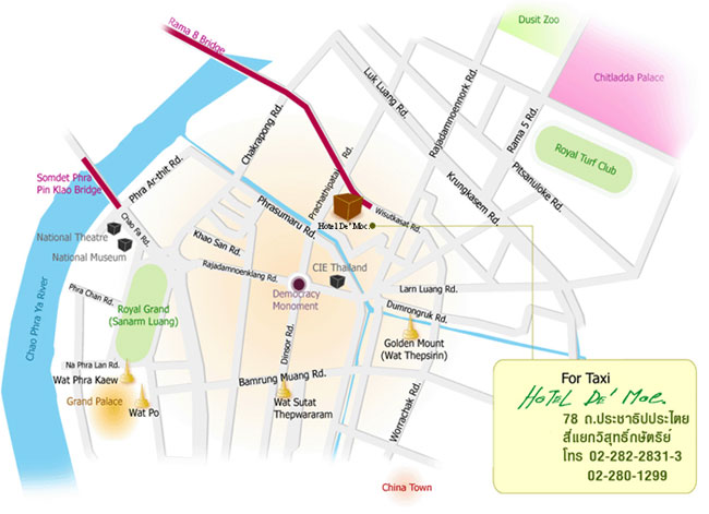 Map - Hotel De'Moc, Bangkok