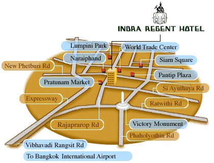 Indra Regent Hotel Bangkok - Map