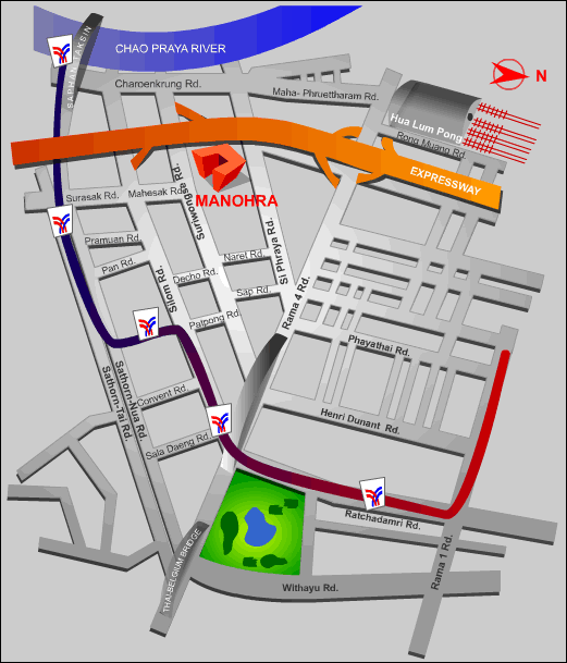 Map - Manohra Hotel Bangkok