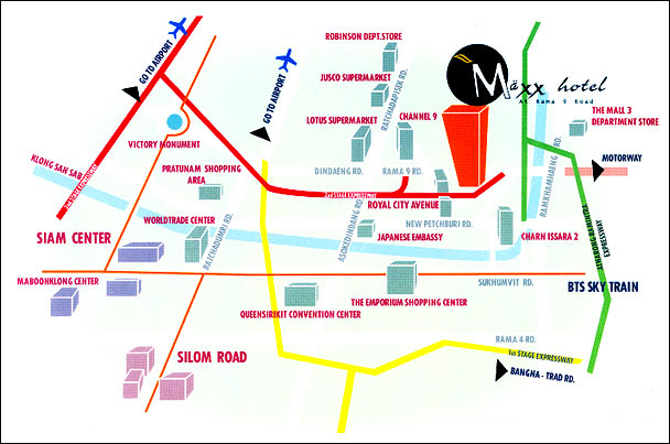 Maxx Hotel Bangkok - Map
