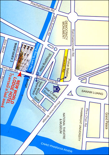New World Lodge Hotel - Location Map