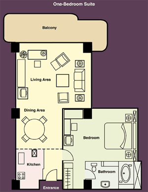 One-Bedroom Suite Layout