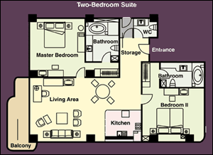 Two-Bedroom Suite Layout