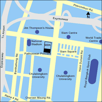 Pathumwan Princess Hotel, Bangkok - Map