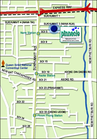 Pinnacle Sukhumvit Inn - Map