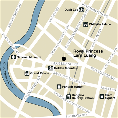 Royal Princess Hotel, Larn Luang, Bangkok, Map