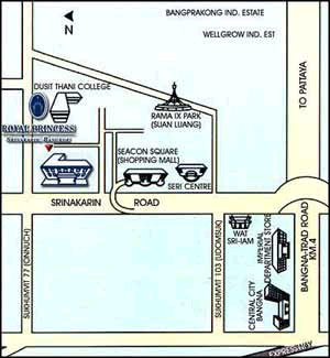 Royal Princess, Srinakarin - Map