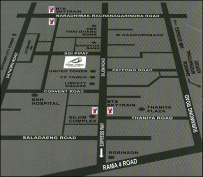 Silom Serene Hotel, Bangkok - Map