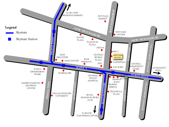 The Arnoma Hotel Bangkok Map