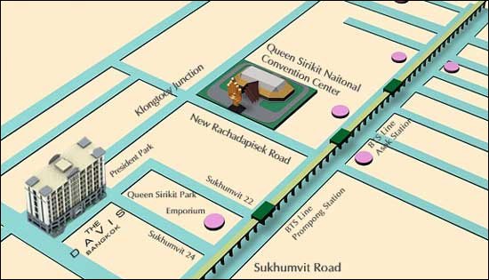 The Davis Bangkok - Map
