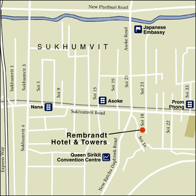 The Rembrandt Hotel Bangkok - Map