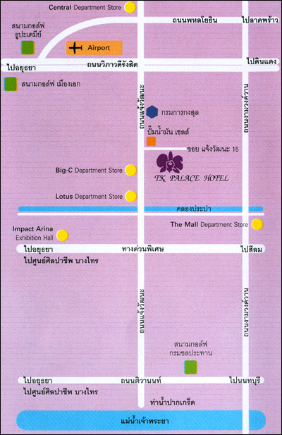 TK. Palace Hotel Bangkok - Map