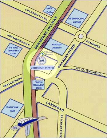 Vibhavadi Mansion Bangkok - Map