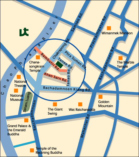 Viengtai Hotel Bangkok - Map