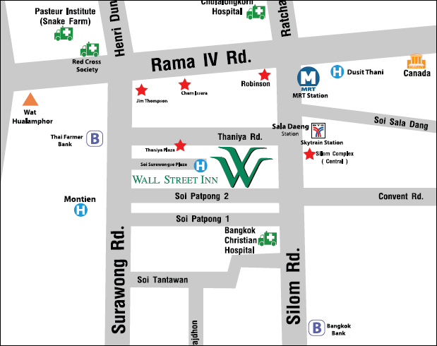 Map - Wall Street Inn Bangkok