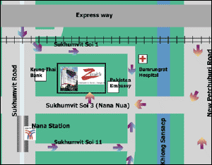 The Rembrandt Hotel Bangkok - Map