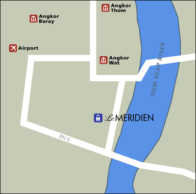Le Meridien Angkor Hotel, Siem Reap - Map