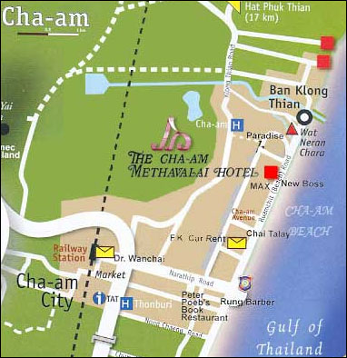 Map - The Cha-am Methavalai Hotel