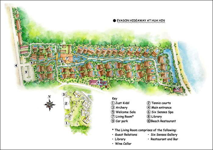 Evason Hideaway Hua Hin Resort & Spa - Layout