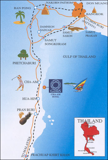 Gems Cha-Am Hotel - Map