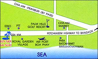 Hin Nam Sai Suay Hotel Hua Hin - Map
