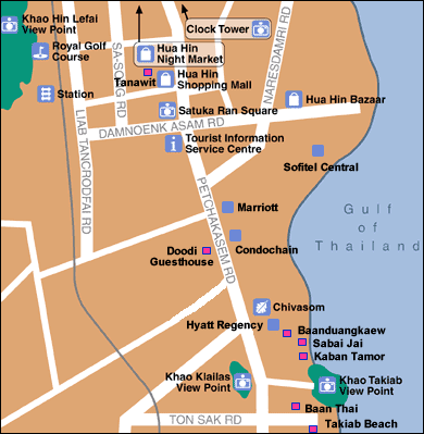 Kaban Tamor Resort, Huahin - Map