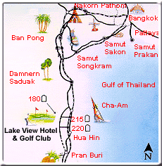 The Imperial Lake View Hotel & Golf Club Cha Am - Map