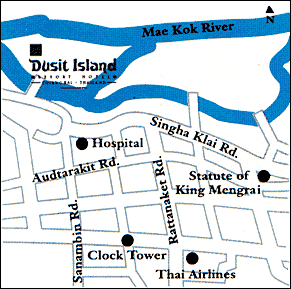 Dusit Island Resort Hotel Chiang Rai - Map