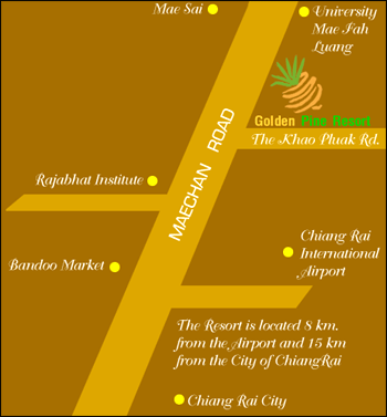 Best Western Golden Pine Resort Chiang Rai - Map
