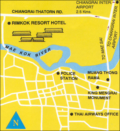 Rimkok Resort Chiang Rai - Map