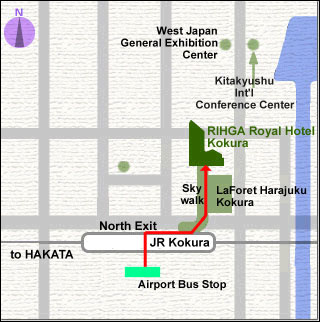 Rihga Royal Kokura Hotel, Kita Kyushu - Map
