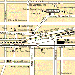 Kobe Tokyu Inn - Map