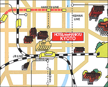 Hotel New Hankyu Kyoto - Map