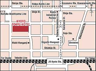 Kyoto Tokyu Hotel - Map
