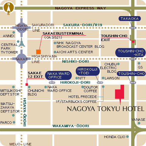 Nagoya Tokyu Hotel - Map