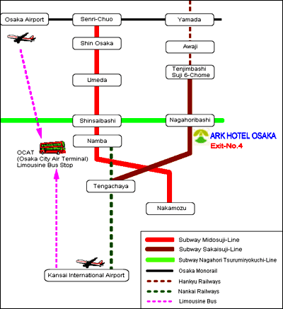 ARK Hotel Osaka - Map